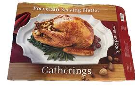 Costco 013302374427 White Porcelain Serving Platter Gatherings By Over And Back.new Costco 013302374427 White Porcelain Serving Platter Gatherings By Over And Back.new
