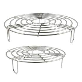 Coufce231226-0357 Coufce 2pcs Round Cooling Racks Stainless Steel Steamer Rack Roasting Cooking G