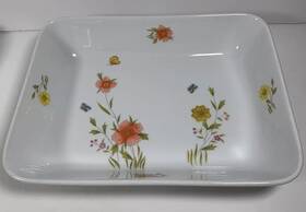 9607 Country Flowers By Andrea Oven To Table Cookware 9.5 Inch X 8 Baking Dish Read