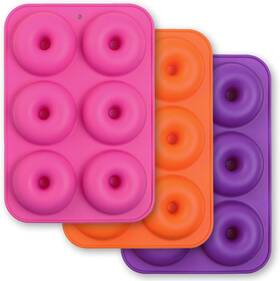 0ln2 Cozihom 6-cavity Silicone Donut Mold 10 X 7 Inches 3 Inch Cavity