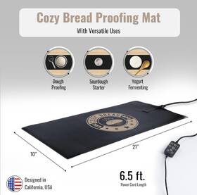 Cozy Bread 313052753726 Sourdough Proofing Mat For Home Bakers Usa Brand Thermosta Cozy Bread 313052753726 Sourdough Proofing Mat For Home Bakers Usa Brand Thermosta