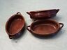 Crate Barrel Brown Brunswick Stoneware Casserole Soup Bowls With Handles