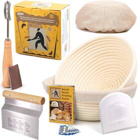 Criss Elite 686557542035 9 Inch Round Rattan Sourdough Bread Proofing Baskets Banneton Ba Criss Elite 686557542035 9 Inch Round Rattan Sourdough Bread Proofing Baskets Banneton Ba