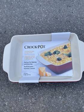 Crock-pot 085081475794 Stoneware Bake Pan Artisan 4 Quart New