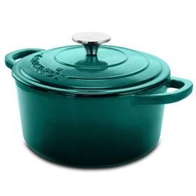 Crockpot 085081174062 Crock-pot Artisan 3 Quart Enameled Cast Iron Casserole With Lid Blue N/a