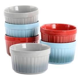 Crockpot 658580757793 6 Piece 12 Ounce Round Stoneware Ramekin Set In Assorted