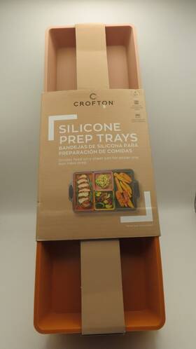 Crofton 061462890215 New Silicone Prep Trays Easy One Pan Meal Baking Dividers Set Of 4