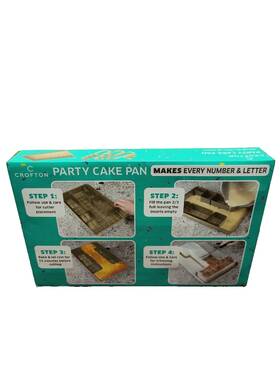 Crofton 099100231021 Party Cake Pan Non-stick 10 Piece Set Makes Letters And Numbers