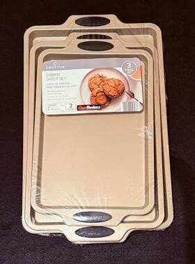 705180 Crofton Cookie Sheet Set Of 3 By New