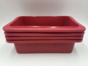8541890784 Crofton Set Of 4- Silicone Red Bread Loaf Pans