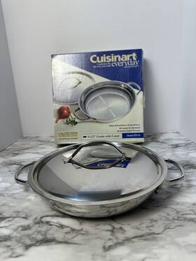 925-24 Cuisinart 9 1/2 Gratin With Cover Model Euc Original Box