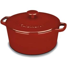 Ci650-25cr Cuisinart Chefs Classic Enameled Cast Iron Dutch Oven With Lid Porcelain Int