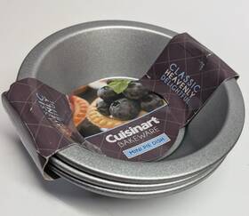 Cmbm-4rpd Cuisinart Bakeware Mini Pie Dish Set Of 4 Non-stick Steel Grey
