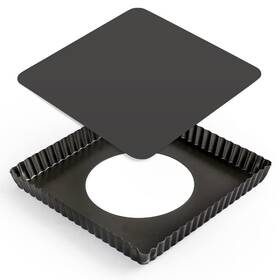 Cyimi 719081602712 Square Pie Pan Nonstick Tart With Removable Bottom Heavy Duty Carbon Stee