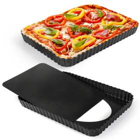 Tp-12f Cyimi Rectangular Pie Pan Nonstick Tart With Removable Bottom Heavy Duty Carbon