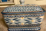 D1039 Temptations Vintage By Tara Old World Blue Bread Box Cover
