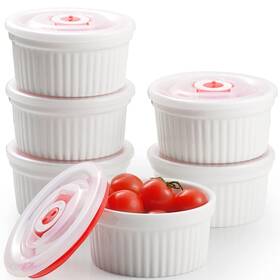 Tpz002 Dafuceramic Ramekins With Lids 4 Oz White Creme Brulee Ceramic Oven Safe Pudding Cu Tpz002 Dafuceramic Ramekins With Lids 4 Oz White Creme Brulee Ceramic Oven Safe Pudding Cu