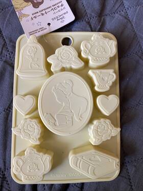 Daiso 550480596075 2026 Silicone Chocolate Mold Disney Princess Beauty And The Beast Japan
