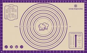 Dania & Dean 955543321843 Baking Mat 26 Inch X 16 Silicone Extra Large Non Stick Sheet With Me