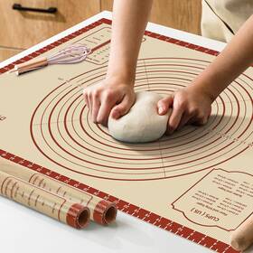 Dania & Dean 955543372425 Silicone Baking Mat 28 Inch X 20 Extra Thick Large Non Stick Sheet With Meas