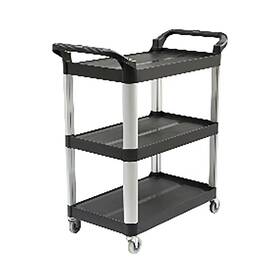 5001452 Darling Foodservice Food Service Black 32 X 16-1/8 37-3/8 3 Shelf Cart Inch