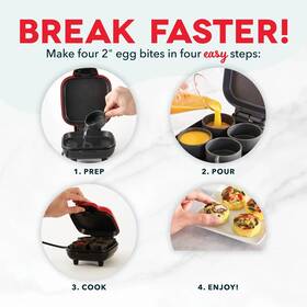 Dash 850004115572 Egg Bite Maker Black 420 Watts Quick And Easy Dash 850004115572 Egg Bite Maker Black 420 Watts Quick And Easy
