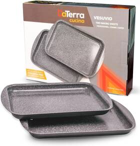 Daterra Cucina 750253326449 Nonstick Baking Sheet/cookie Sheet Twin Pack Made In Italy Pt