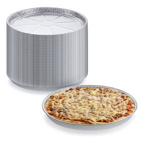 Dcs Deals 643950434893 Pack Of 25 -disposable Round Foil Pizza Pans Durable Tray For Cookies