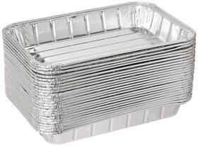 Dcs Deals 665752676455 Pack Of 25 Disposable Aluminum Foil Toaster Oven Pans - Mini Broiler B