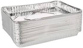 Dcs Deals 665752676479 Pack Of 25 1/4-size Quarter Sheet Cake Aluminum Foil Pan Extra Sturdy And