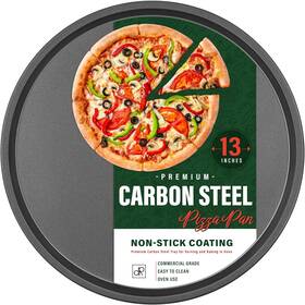 Decorrack 840362815238 13 Inch Carbon Steel Pizza Pan Premium Non-stick Coating Commercial Grade S