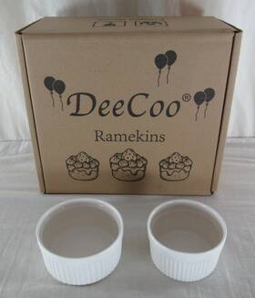 Xoo2i1942z Deecoo Ramekins Set Of 12 White Mousse Cup Bowls Pot Du Creme Brand New In Box