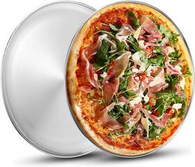Deedro104 Deedro 445014590551 Stainless Steel Pizza Pan 13 Inch Round Tray Baking Sheet