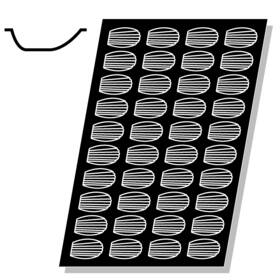 Fp-01511 Demarle Fp 01511 Flexipan 1.2 Oz. Madeleine Tray With 40 Molds