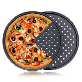 Destinymd 426956358546 Pizza Pan With Holes 2 Pack Carbon Steel Perforated Non-stick Tray