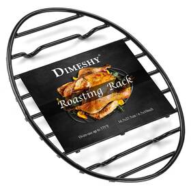Dimeshy 753165211780 Roasting Rack Black With Integrated Feet Enamel Finished Nonstick Fit For