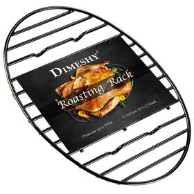 Dimeshy 753165211827 Roasting Rack Black With Integrated Feet Enamel Finished Nonstick Fit For 15 Inc
