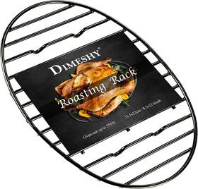 Jk-30 Dimeshy Roasting Rack Black With Integrated Feet Enamel Finished Nonstick Fit For 15