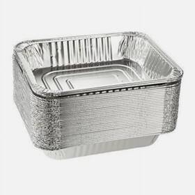 Discount Boys 851894008432 100 Pack Aluminum Foil Pans Half-size Disposable Steam Table Baking Tin Trays