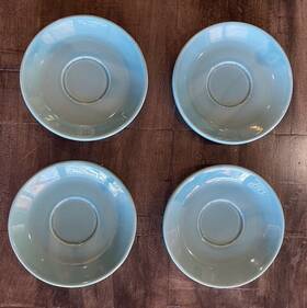 Dc1346-turquoise Diversified Ceramics Set Of 4-diversified 6.5 Jumbo Saucer