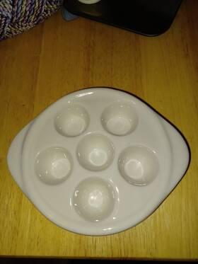 023992 Diversified Ceramics Dc27 Set Of 6 6.5 Inch Round Escargot/mushroom Plates