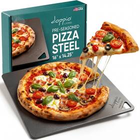 161425 Doppio Living Pizza Steel For Oven Made In Usa 16 Inch X 14.25 Pre-seasoned Baking 161425 Doppio Living Pizza Steel For Oven Made In Usa 16 Inch X 14.25 Pre-seasoned Baking