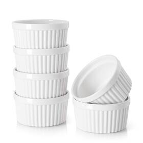 Dowan 139396086749 Ramekins 4 Oz Oven Safe For Creme Brulee Souffle Porcelain Custard Cups Rami