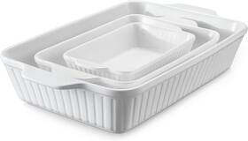 Dowan 445043634646 Casserole Dishes For Oven Baking Set Ceramic Bakeware Sets Of 3