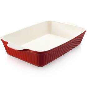 D04004a00 Dowan 9x13-inch Deep Casserole Baking Dish For Lasagna 135 Oz Ceramic Pan With Han