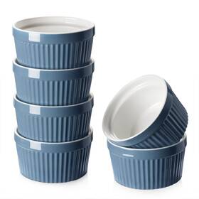 Ramekins01 Dowan 8 Oz Porcelain Ramekins Bowls For Souffle Creme Brulee Classic Style