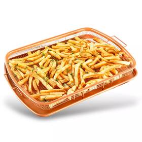 Dreamedge Shop 417501760980 Gotham Steel Large Nonstick Air Fryer Tray For Oven With Recipe Book - 13.4 Inch X 1
