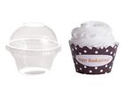 Dress My Cupcake Personalized Favor Dome Containers With Wrappers Diy Bundle Polka Dot Happy Than 887394277481