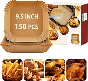 20240723 Dufre 150pcs Air Fryer Paper Liners 9.5 Inch Fit 5-10 Qt Parchment Disposable