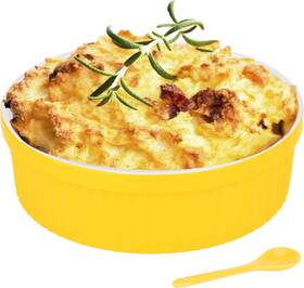 148cy Duido Souffle Dish Ramekins For Baking 48 Oz 1.5 Quart 7.5 Inch Large Ceramic Ove